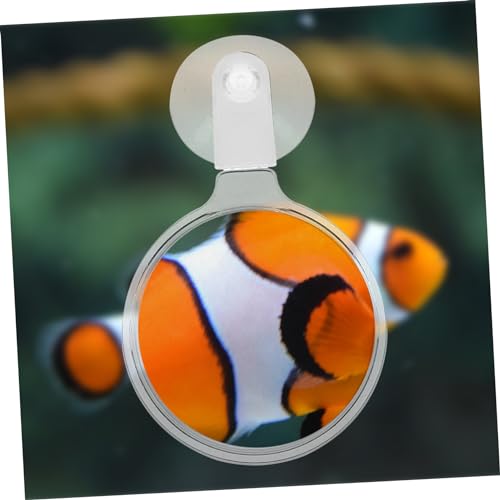 Happyyami Aquarium Magnifier with Suction Cup Microlandscape Viewer for Fish Tank Easy Installation Magnifying Glass for Small Animals and Plants Observation Exceptional Clarity