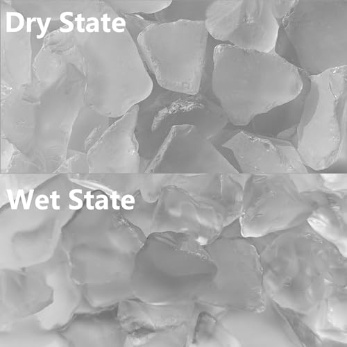 QYGL Sea Glass Block - 1LB White Frosted Sea Glass - Vase Filler and Aquarium Ornament, DIY Craft Supplies for Art, Sea Glass Decor, Beach Weddings, and Home Decor - color: White