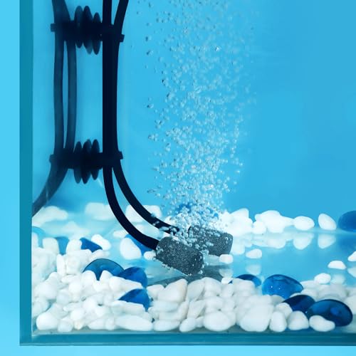 AQUANEAT Aquarium Suction Cups, for Fish Tank Airline Tubing, with Clips 1/4" Dia, 24pcs (Black) - color: Black