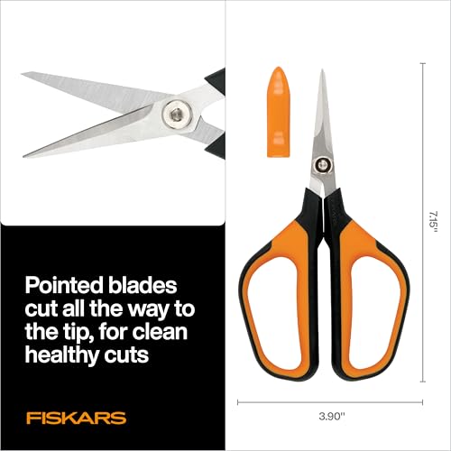 Fiskars Comfort Loop Pruning Snips, Garden Gifts for Women, Extra Large SoftGrip Handle, Yard and Garden Tools 7", Orange/Black - style: Pruning Shears (Comfort Loop Handles)
