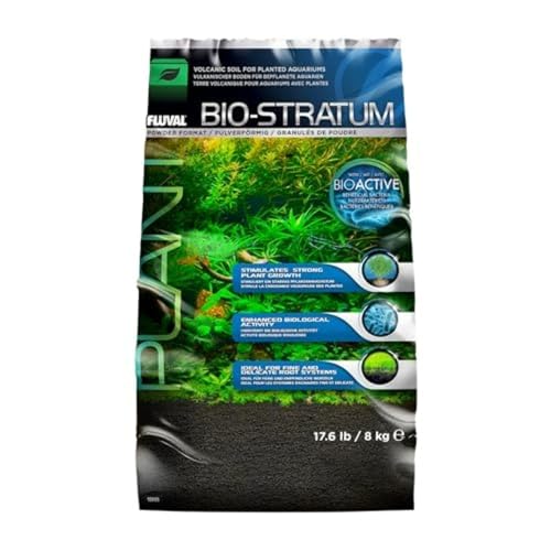 Fluval 12698 Natural Mineral-Rich Volcanic Soil Bio Stratum for Planted Tanks, 17.6 lbs. - Aquarium Substrate for Healthy Plant Development, Growth, and Color - size: 17.6 Pound (Pack of 1)