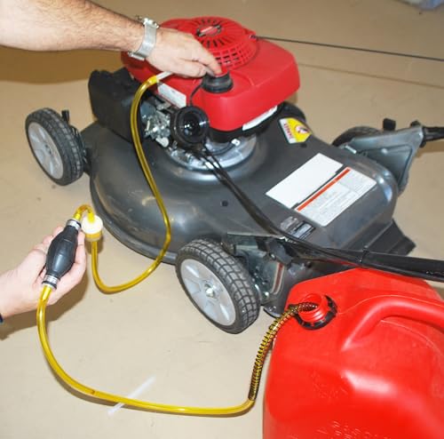 GasTapper Fuel Transfer Pump - 6 Ft Siphon Pump for Gas, Water, Oil, Fluid - Manual Hand Pump - style: Power Equipment