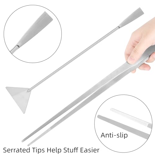 15Inch Extra Long Design Aquarium Aquascaping Tool Stainless Steel Aquascape Tools Kit 4 in 1 Anti-Rust Fish Tank Starter Kit with Long Tweezers Scissors Spatula for Aquarium Plants (Silver) - color: Silver