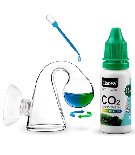 Aquarium CO2 Drop Checker CO2 Indicator (Glass Checker+15ml) - color: Glass Checker+15ml