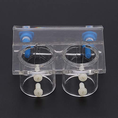 Transparent Acrylic Water Tube Fixture, Soft Pipe Holder for Fish Tank Aquarium, Durable Tube Organizer with Screws for Tubes Under 2.5cm, Keeps Aquarium Tidy and Secure (Double Hole) - size: Double Hole