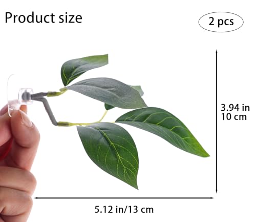 2 Pcs Fish Tank Accessories Fish Leaf Pad Aquarium Décor Simulating The Natural Habitat for Betta Spawning Grounds Breeding Resting Bed with Plastic Suction Cup