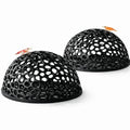 2-Pack Black Aquarium Shrimp Hideouts – Hollow Half-Sphere Shrimp Caves, Fish Tank Shelter Ornament for Small Fish & Shrimp, Porous Nano Tank Habitat