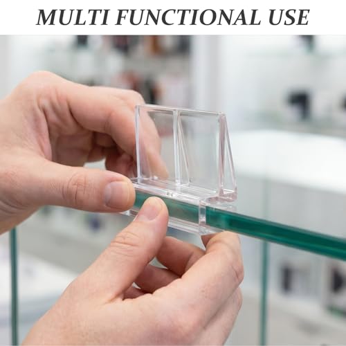 20pcs Aquarium Cover Bracket, Fish Tank Lid Clips, Glass Cover Clip, Acrylic Aquarium Lid Support Holder for Pet Supplies, Water Feature 6mm
