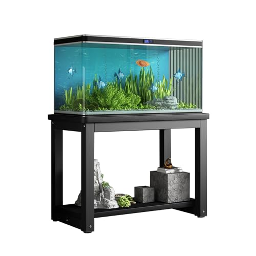 Fish Tank Stand Fish Tank Stand with Non-slip Foot Mats, Black Turtle Tank Table, Living Room Aquarium Cabinet, Fish Tank Decorative Table, Reptile Stand(D,60x45cm(23 5/8" x17 3/4"))" - color: D, size: 60x45cm(23 5/8"x17 3/4")