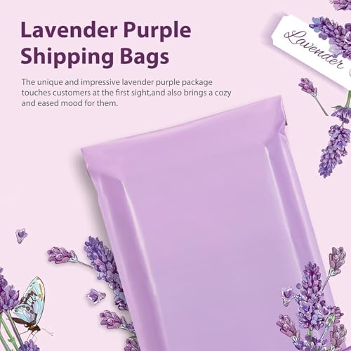 Fuxury Poly Mailers 10x13 Inch 500pc, Sturdy Shipping Bags for Clothes Bulk, Self Adhesive Mailing Shipping Envelopes, Waterproof Mailers Poly Bags, Colorful Packaging Bags for Business, Light Purple - color: Light Purple, size: 10x13" 500pcs