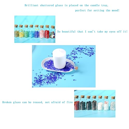 Dark Blue Broken Glass Pieces,3-6mm Crushed Glass Chips for Resin Art Making,Flower Pots Vase Filler and Aquarium Fish Tank Gravel Home Decorations(1.2 Lb) - color: Dark Blue
