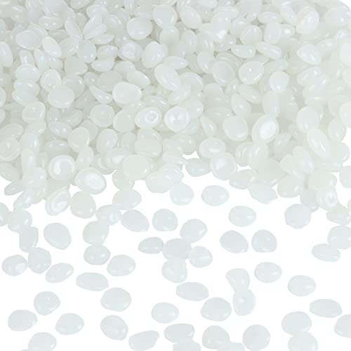 900pcs Glow in The Dark Rocks Outdoor Decorations Stones Small Luminous Pebbles Indoor/Outdoor Decor for Garden Fish Tank Aquarium Planter Walkway - White - color: White