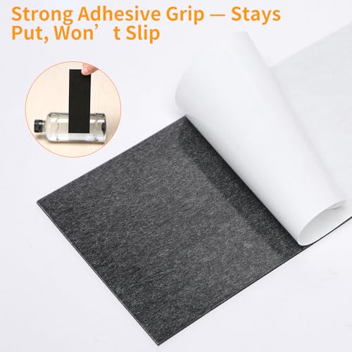 CHUNZEXI Non Slip Furniture Pads, Self Adhesive Rubber Pads with Anti Skid Stickers, Cuttable Rubber Strip for Furniture and Appliances (1” × 4”) - size: 4x1 inch 12 Rectangular