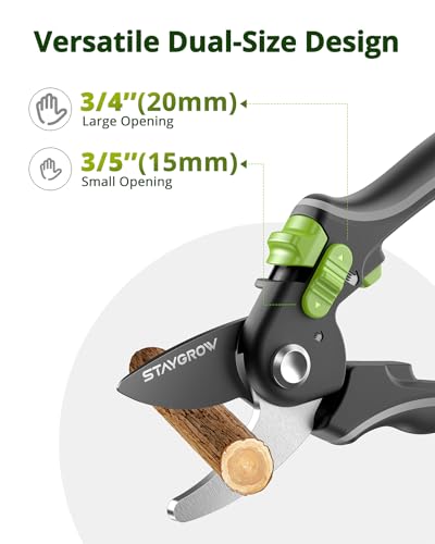 Gardening Scissors, Sharp Plant Trimming Scissors for Precise Cuts, Stainless Steel Pruning Shears Bonsai Clippers, 8.5" Bypass Garden Shears & 6.5" Straight Trimming Scissors 2 Pack - style: 6.5" Straight & 8.5" Bypass