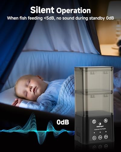 fishkeeper Automatic Fish Feeder for Aquarium - 520ML Large Capacity Adjustable Fish Feeder Automatic Dispenser with Timer for Vacation, Weekend or Daily Use, Three Fixed Methods - size: 520ML