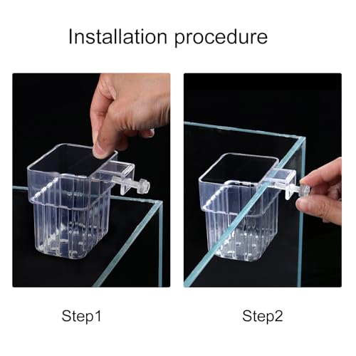 Aquarium Plant Holders, Transparent Fish Tank Pots Hanging Planter Basket Aquatic Cup for Fish Tank Hydroponic