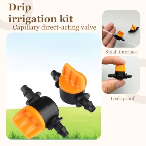 5pcs Miniature Inline Water Valve Plastic Adjustable Flow Control for Aquarium Airlines, Drip Irrigation, Model Crafting, Black - color: Black