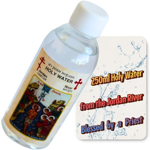 Blessed by Priest Certified Design Sealed Holy Water Bottle - Authentic From Jordan River for Baptism - Premium Water Bottle - Sacred for Spiritual Use (1, One Bottle) - color: One Bottle