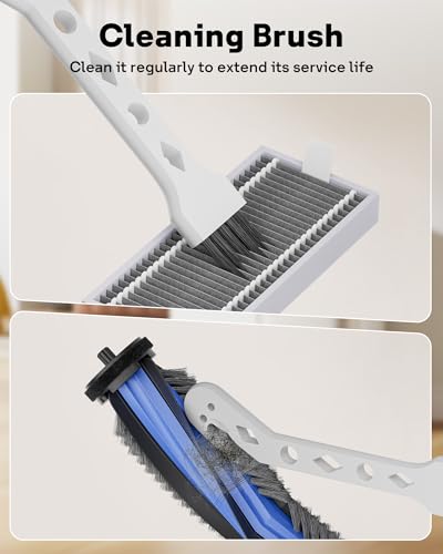 Leemone 20 Pack X11 OmniCyclone Replacement Parts for ECOVACS Deebot X11 OmniCyclone Robot Vacuum, 2 Main Brushes, 2 Roller Mops, 4 HEPA Filters, 4 Sponge Filters, 6 Side Brushes, 1 Cleaning Brush - style: Ecovacs X11 OmniCyclone Parts