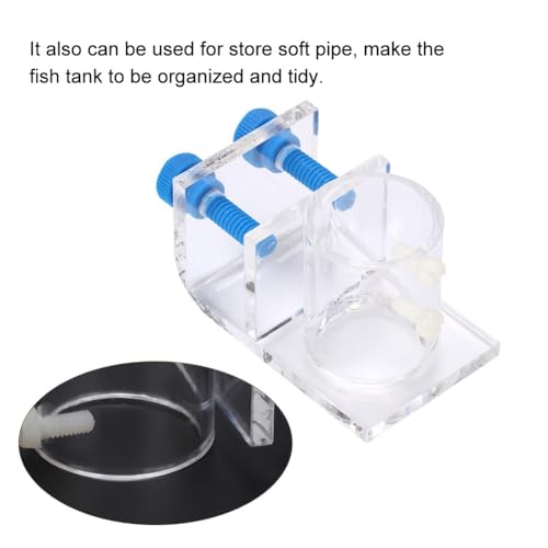 Water Pipes Fixture Transparent Acrylic Aquarium Tube Holder Leak-Proof Mounting Bracket with Screws for Fish Tank Organization(Single Hole Fixture) - style: Single Hole Fixture