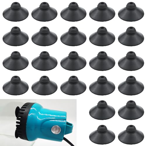 24PCS Rubber Fish Tank Suction Cups Black Sucker Clips Fish Tank Attachments for Tank Pump, Overhead Line Tube, Fish Tank Aeration Setup