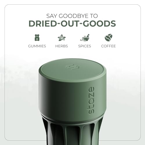 Staze Air Tight Smell Proof Container (148ml) – Vacuum Seal Jar - Waterproof Food Storage Canister, Portable Small Smell Proof Jar for Coffee, Herb, Spice & Gummies - (MIDNIGHT TRIO) - color: MIDNIGHT TRIO