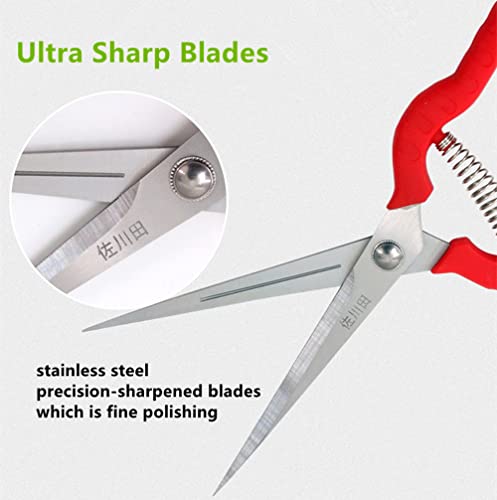2pack Zsling Extra Long Edge Stainless Steel Pruning Shears Fruit Trees Bonsai Sharp Garden Scissors Tool