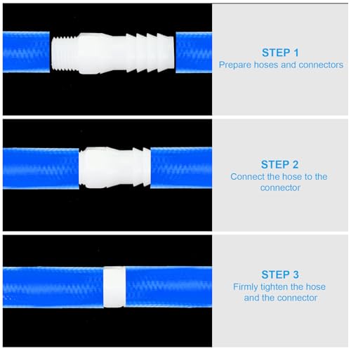 PATIKIL 1/8" Barb x 1/8" G Male Connector, 5 Pcs Plastic Hose Barb Fitting Industrial Hose Barb to Pipe Fitting Connect for Water Liquid Air Fuel - size: 1/8" x 1/8"
