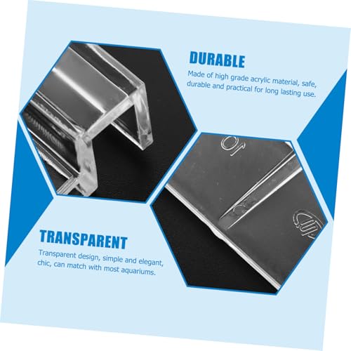 Milisten 4pcs Acrylic Aquarium Lid Brackets for Tanks Sturdy Support for Fish Tank Transparent Design for Elegant Aquariums and Acrylic Material
