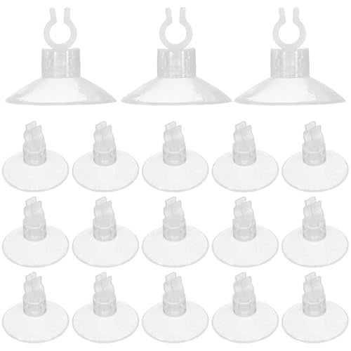 Tofficu 20pcs Suction Cup Light Clips for Outdoor Holiday Lights Window Hanger Reusable Suction Hooks