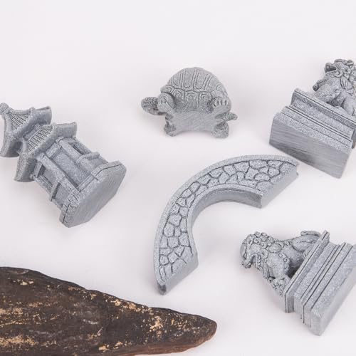ZORZA 1Set Mini Chinese-Style Sandstone Figurines Enchanting Garden Bridge for Fairy Gardens Mini Zen Garden Decor Miniature Garden Accessories for Bonsai Terrariums Fish Tanks Decorations