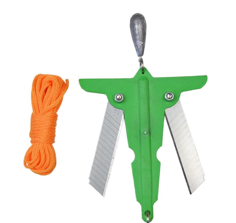 Pack of 1 Fishing Anchor Knife for Weeding Fishing Weeding Tools Aquatic Grass Cutter Multipurpose Collapsible Aquatic Plants Remover Tool