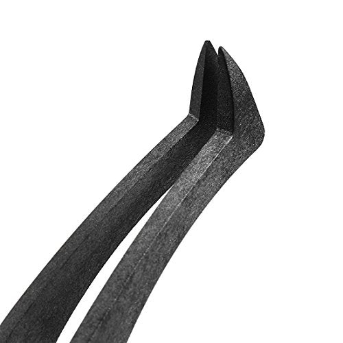 uxcell Plastic Anti-static Tweezers, Precision Curved Tip for Jewelry Craft DIY Beauty Electronics Repair Tool Black - style: Curved Tip