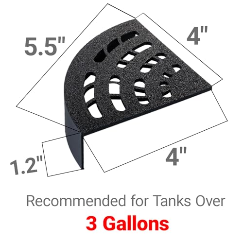 Shrimp Cave 2-Pack – Space-Saving Fan-Shaped Aquarium Cave Decor with 180° Wide-View Design, Compact Fish Tank Accessories for Cherry/Dwarf Shrimp (Black)