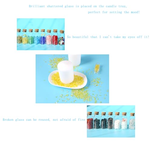 Yellow Broken Glass Transparent Glitter Sprinkles,2-4mm Mini Crushed Glass Irregular Blunt,Used in Nail Art Phone Case Candlestick Decor,and Mosaic Painting,Geode Craft Making Bead. (100g) - color: yellow