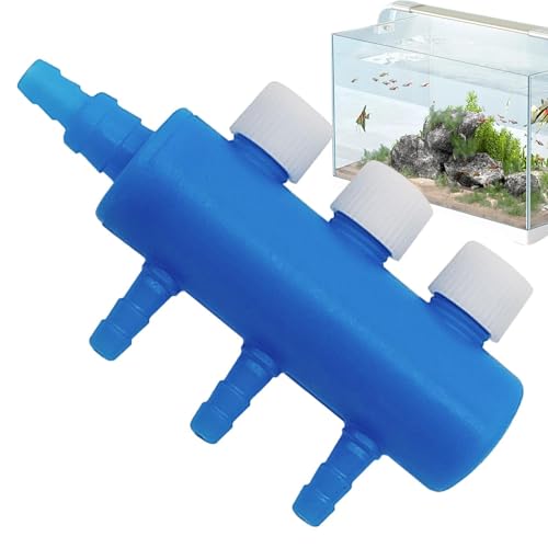 Aquarium Air Tubing Valves – Air Pump Splitter Control, Adjustable Lever Distributor | Airline Tube Connectors Fittings For Fish Tank Bubblers, Aquatic Systems, Airs Flow Management And Oxygen Supply - color: 3 heads