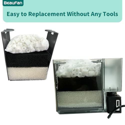 4 Set of Three-Stage Filtration Tank Filter Maintenance Kit, Replacement for AquaClear 70 Power Filter, Fish Tank Filter for 40- to 70-Gallon Aquariums - size: for 70 Power Filter