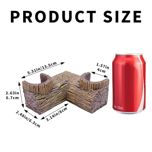 Fish Tank Accessories, Resin Natural-Looking Wood-Like Aquarium Cave, Tunnel Cave & Hideout for Aquarium, Fish Tank Decorations for Guppy, Neon Tetra, Corydoras Catfish, Betta