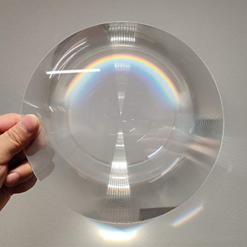 Fresnel Lens, Diameter 200mm (7.9''), Focal Length 100mm, Acrylic Lens (not Glass), for Physics Classroom, Solar Heating, Magnifiying. (Focal Length 100mm) - size: Focal Length 100mm