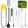 13Pcs Aquascape Tools Kit - Stainless Steel Aquarium Plant Tools - Tweezers, Scissors, Scraper, Sand Spatula for Fish Tank