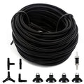 ALEGI 100 Feet 3/16 Inch Standard Aquarium Silicone Airline Tubing with Check Valves, Suction Cups and Connectors for Fish Tank, Hydroponics