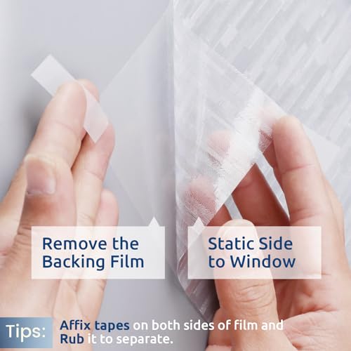 rabbitgoo Window Privacy Film, No Glue Frosted Glass Film, Static Cling UV Blocking Non Adhesive Reusable Heat Control Window Vinyl Clings for Home, Office, Frosted Silk, 11.8 x 78.7 Inches - color: Frosted Silk, size: 11.8" x 78.7"