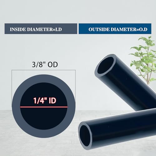 3/8" Black Nylon Air Line Tubing - 32.8 FT Air Hose, DOT Approved for Air Brake Tubing Suspension Or Fluid Transfer - size: 3/8"OD 32.8FT