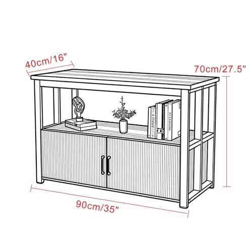 Fish Tank Stand with Storage Cabinet, Heavy Duty Metal Frame Aquarium with Anti-slip Foot Pads, 550 LBS Capacity,for Reptile Turtle(Black,90x40x70cm/35x16x27.5") - color: Black, size: 90x40x70cm/35x16x27.5"