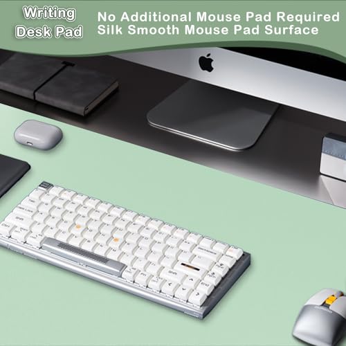 Boutilon Leather Desk Pad Protector,Non-Slip Mouse Pad,Laptop Desk Pad,Office Mouse Mat,Waterproof Leather Desk Blotter,Desk Writing Pad for Office and Home (S-Green,24"x 14") - color: Green, size: S 24" x 14"