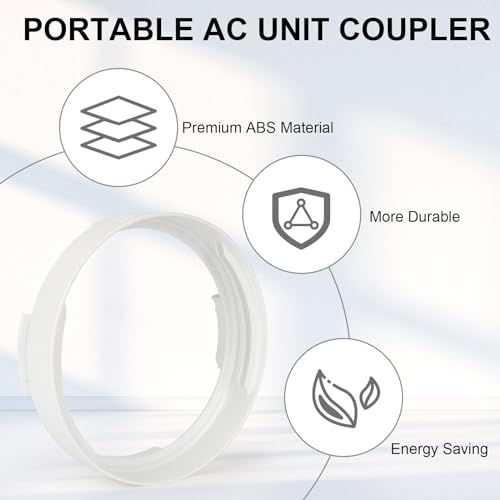 Portable AC Exhaust Hose Coupler 5.9 inch Air Conditioner Unit Vent Tube Connector Portable Air Conditioning Interface Adapter Accessories Parts (AA05) - style: AA05