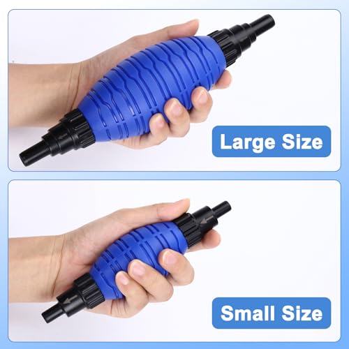 fishkeeper Siphon Ball Pump Head Replacement – Compatible with FK018 and Most Manual Aquarium Gravel Cleaners, 80GPH High Pressure Quick Start Vacuum Pump for Easy Water Change (Small) - size: Siphon Ball(Small)