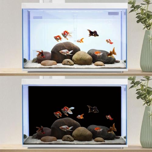 YongFoto Black Fish Tank Background 72x24 inch Black Fish Tank Backdrop AquariumTerrarium Background - size: 72 x 24 inches