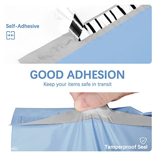 Metronic Poly Mailers 19x24 Inch 50 Pcs, Large Shipping Bags for Clothing, Strong Thick Mailing Bags with Self Adhesive Waterproof and Tear-Proof Large Package Bags for Small Business in Haze Blue - color: Light Blue, size: 19x24 50PC