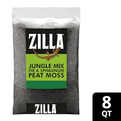 Zilla Pet Reptile Terrarium Substrate Bedding, Jungle Mix, for Frogs, Rainforest Geckos, Toads and Snakes, 8 Quart - size: 8 Quarts (Pack of 1)